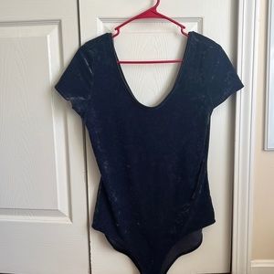 Blue velvet bodysuit